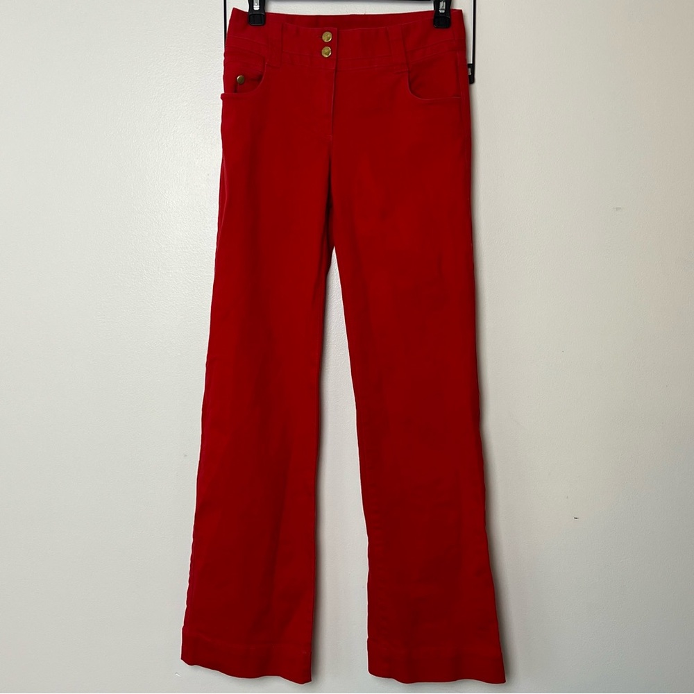 H&M Divided Women's Flare Jeans Holiday Christmas‎  Red Size 4